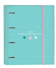 Carpeta de anillas Vicky Martín Berrocal Mint paradise Menta (27 x 32 x 3.5 cm)