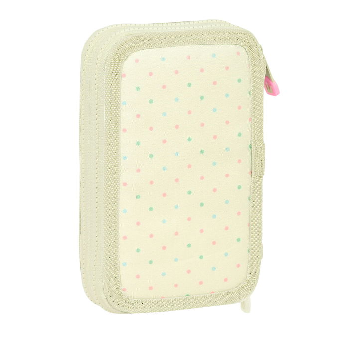 Estuche Escolar con Accesorios Glow Lab Magic flow Beige 12.5 x 19.5 x 4 cm (28 piezas)