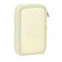 Estuche Escolar con Accesorios Glow Lab Magic flow Beige 12.5 x 19.5 x 4 cm (28 piezas)
