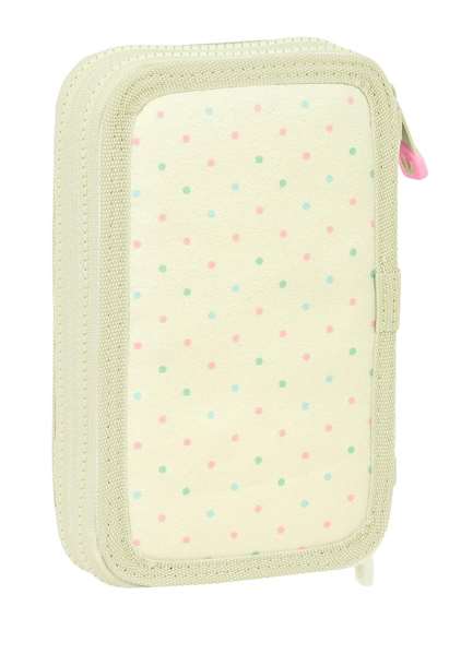 Estuche Escolar con Accesorios Glow Lab Magic flow Beige 12.5 x 19.5 x 4 cm (28 piezas)