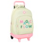 Mochila Escolar con Ruedas Glow Lab Magic flow Beige 33 X 45 X 22 cm