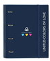 Carpeta de anillas Benetton Love Azul marino (27 x 32 x 3.5 cm)