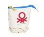 Estuche Cubilete Benetton Topitos Blanco (8 x 19 x 6 cm)