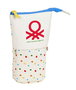 Estuche Escolar con Accesorios Benetton Topitos Blanco (8 x 19 x 6 cm) (32 Piezas)