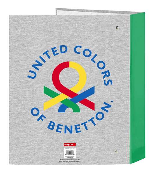 Carpeta de anillas Benetton Pop Gris A4 (27 x 33 x 6 cm)