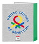 Carpeta de anillas Benetton Pop Gris A4 (27 x 33 x 6 cm)