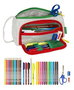 Estuche Escolar con Accesorios Benetton Pop Gris 20 x 11 x 8.5 cm (32 Piezas)