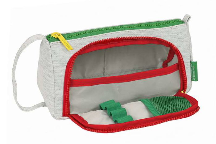 Estuche Escolar Benetton Pop Gris 20 x 11 x 8.5 cm