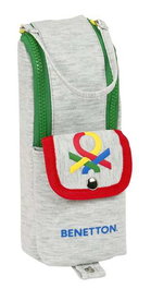 Estuche Escolar Benetton Pop Gris (6 x 21 x 6 cm)