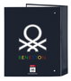 Carpeta de anillas Benetton Sixties Azul marino A4 (27 x 33 x 6 cm)