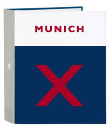 Carpeta de anillas Munich College Gris A4 (27 x 33 x 6 cm)