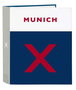 Carpeta de anillas Munich College Gris A4 (27 x 33 x 6 cm)