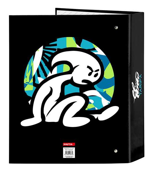 Carpeta de anillas El Niño Green bali Negro A4 (27 x 33 x 6 cm)