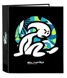 Carpeta de anillas El Niño Green bali Negro A4 (27 x 33 x 6 cm)