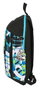 Safta Mini mochila cremallera vertical Green Bali Negro 22x39x10cm