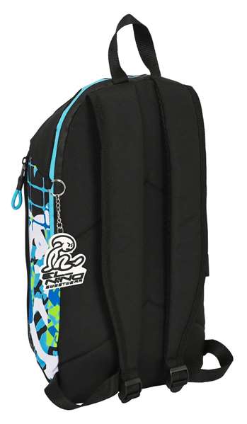 Safta Mini mochila cremallera vertical Green Bali Negro 22x39x10cm