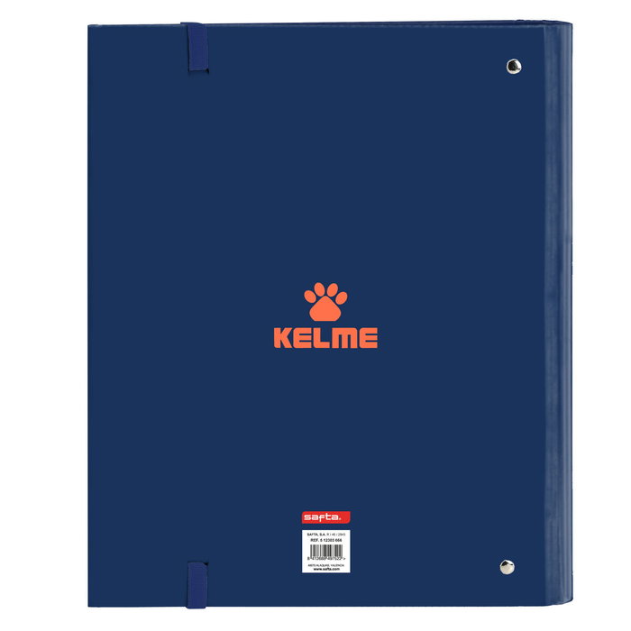 Carpeta de anillas Kelme Navy blue Naranja Azul marino (27 x 32 x 3.5 cm)