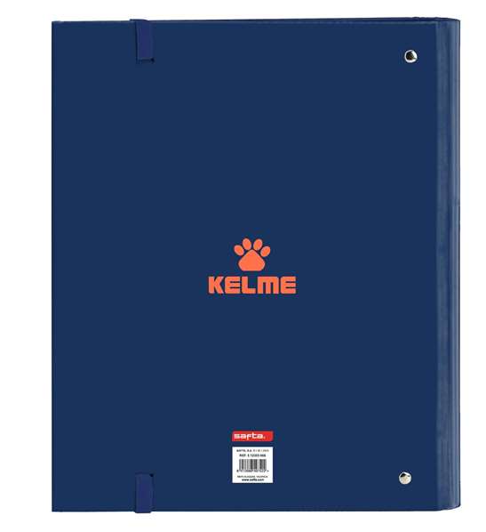 Carpeta de anillas Kelme Navy blue Naranja Azul marino (27 x 32 x 3.5 cm)