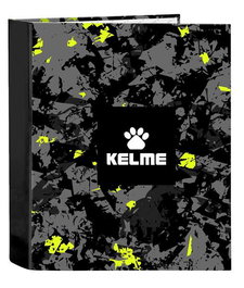 Carpeta de anillas Kelme Jungle Negro Gris Lima A4 (27 x 33 x 6 cm)