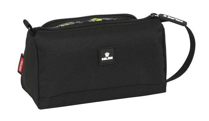 Estuche Escolar con Accesorios Kelme Jungle Negro Gris Lima 20 x 11 x 8.5 cm (32 Piezas)