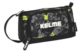 Estuche Escolar con Accesorios Kelme Jungle Negro Gris Lima 20 x 11 x 8.5 cm (32 Piezas)