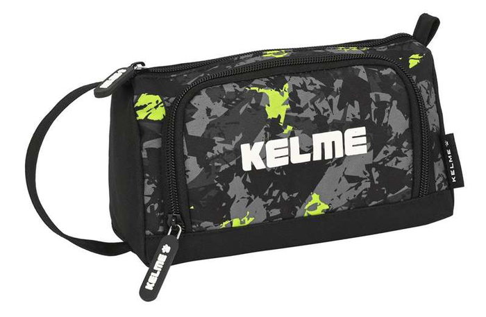Estuche Escolar con Accesorios Kelme Jungle Negro Gris Lima 20 x 11 x 8.5 cm (32 Piezas)
