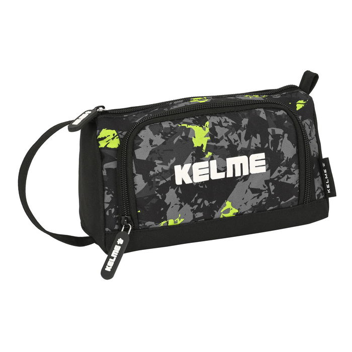 Estuche Escolar Kelme Jungle Negro Gris Lima 20 x 11 x 8.5 cm Estuche Escolar Kelme Jungle Negro Gris Lima 20 x 11 x 8.5 cm