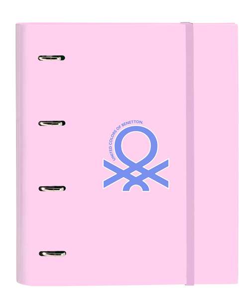 Safta Carpeta 4 Anillas Benetton Pink con Recambio y Separadores Rosa Claro Safta Carpeta 4 Anillas Benetton Pink con Recambio y Separadores Rosa Claro