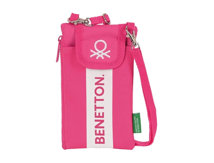 Safta Monedero Portamóvil Benetton Raspberry Rosa Fucsia