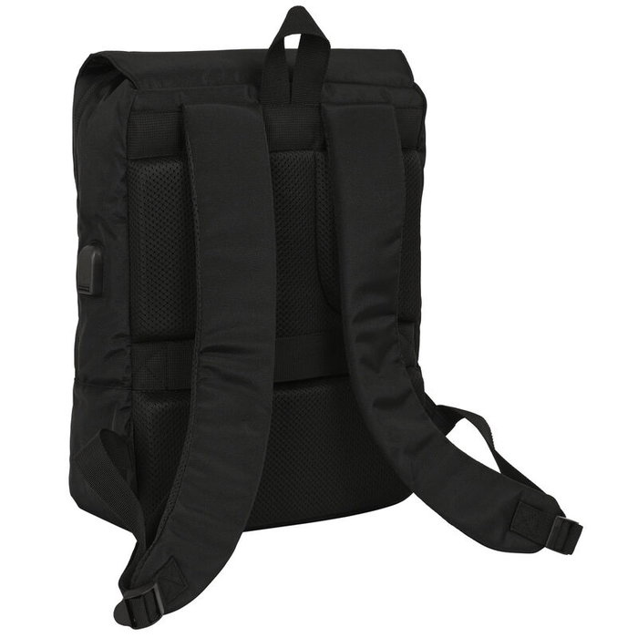 SAFTA Mochila Mickey Disney 39cm con Puerto USB y Compartimento para Portátil 13.3"