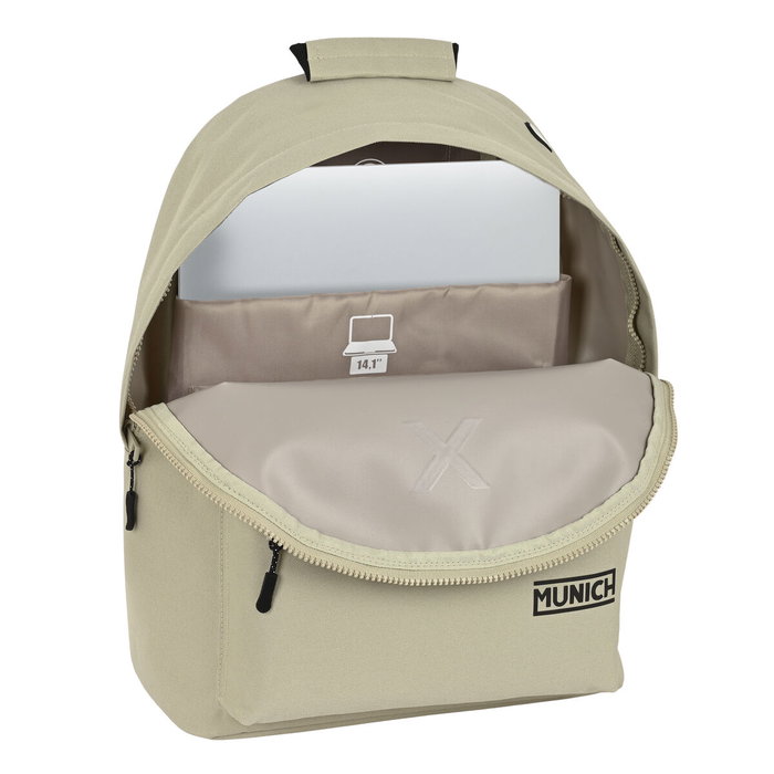 Safta Mochila Munich Basics para Portátil 14,1 Pulgadas Beige Topo