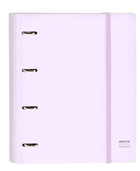 Safta Carpeta 4 Anillas 35 Mm Con Recambio, Color Lila, Tamaño 27x32x3,5