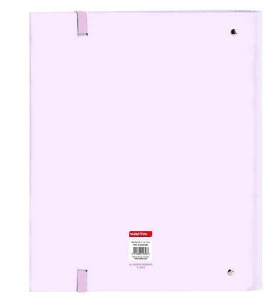 Safta Carpeta 4 Anillas 35 Mm Con Recambio, Color Lila, Tamaño 27x32x3,5