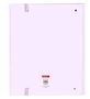 Safta Carpeta 4 Anillas 35 Mm Con Recambio, Color Lila, Tamaño 27x32x3,5