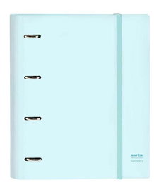 Safta Carpeta 4 Anillas 35mm con Recambio Celeste 27x32x3,5 cm Cardboard