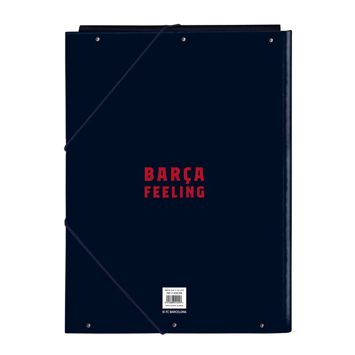 Safta Carpeta Folio F.C.Barcelona Corporativa 3 Solapas Azul Marina