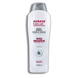 Agrado Gel de Baño Ducha Rosa Mosqueta Hidratante para Toda la Familia 1250 ml