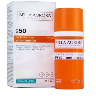Bella Aurora Gel Solar Antimanchas SPF50 para Piel Mixta/Grasa 50 ml Bella Aurora Gel Solar Antimanchas SPF50 para Piel Mixta/Grasa 50 ml