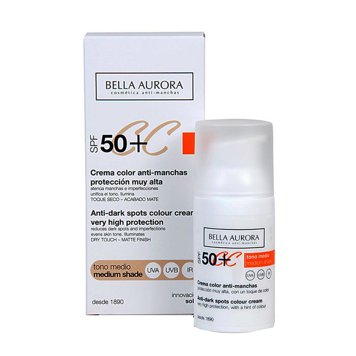 Bella Aurora CC Cream anti-manchas SPF50+ tono medio 30 ml Bella Aurora CC Cream anti-manchas SPF50+ tono medio 30 ml