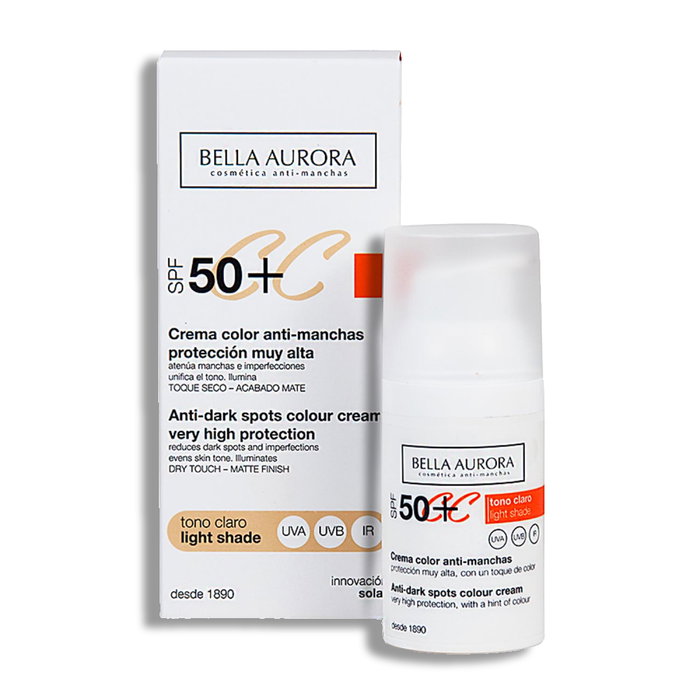 Bella Aurora CC CREAM anti-manchas SPF50+ tono claro Bella Aurora CC CREAM anti-manchas SPF50+ tono claro