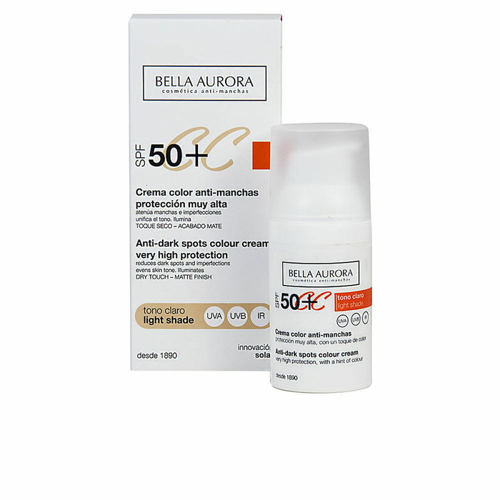 Bella Aurora CC CREAM anti-manchas SPF50+ tono claro Bella Aurora CC CREAM anti-manchas SPF50+ tono claro