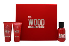 DSquared² Red Wood Gift Set 50ml EDT + 50ml Body Lotion + 50ml Shower Gel