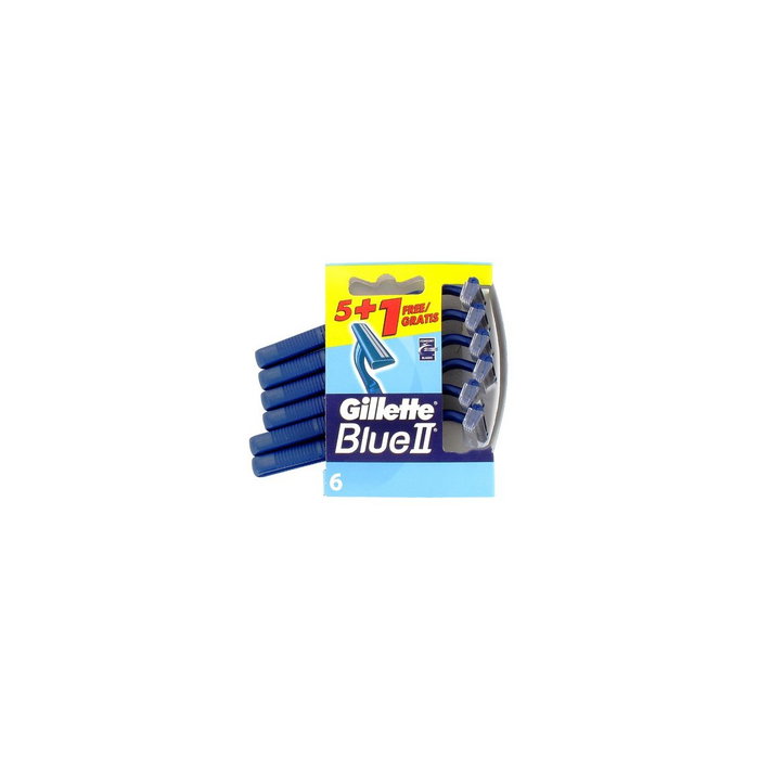 Gillette Blue II Maquinilla de Afeitar Desechable 5+1 Unidades