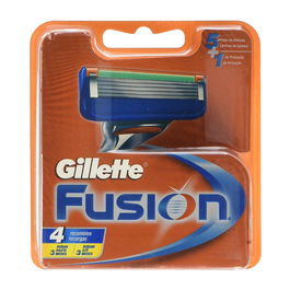 Gillette Fusion Cargador de Cuchillas 4 Unidades, para Mujer