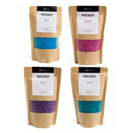 Idc Sales de Baño Pure Energy (Lavanda, Lotus, Eucalipto, Maracuyá) - Sales Aromáticas para un Baño Relajante o Energizante