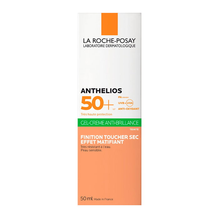 La Roche Posay Anthelios UVMUNE 400 Oil Control Gel-Crema con Color SPF50+ - Protector Solar Facial Antibrillos para Piel Grasa 50 ml