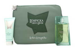Lolita Lempicka Green Lover Gift Set 100ml EDT + 75ml Aftershave Balm + Pouch