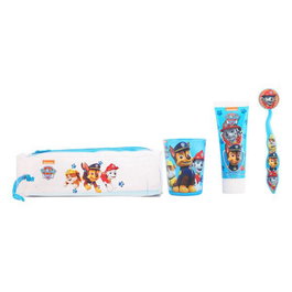 Cartoon Patrulla Canina - Kit Dental para Niños con Dentífrico, Cepillo, Vaso y Neceser - Estuche 4 Piezas