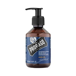 Proraso Champú para Barba Citrico Azur Lime, Limpiador Suave y Eficaz para Barba y Bigote, 200ml