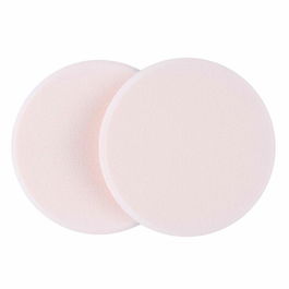 QVS Esponjas Redondas de Maquillaje Set x 2 Unidades, Aplicación Impecable para Realzar Belleza, Textura Suave y Hipoalergénicas